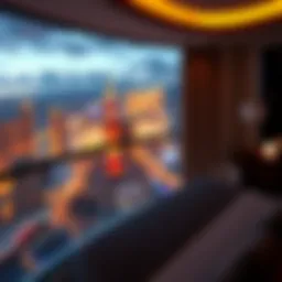 Breathtaking view from a luxury suite overlooking the Las Vegas Strip