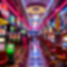 A panoramic view of a bustling New York casino floor