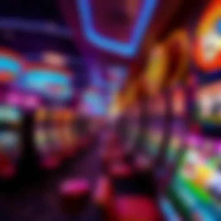 Vibrant Casino Environment A vibrant casino atmosphere filled with various slot machines