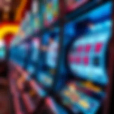 Intricate Design of Modern Slot Machines A close-up of a modern slot machine showcasing its intricate design