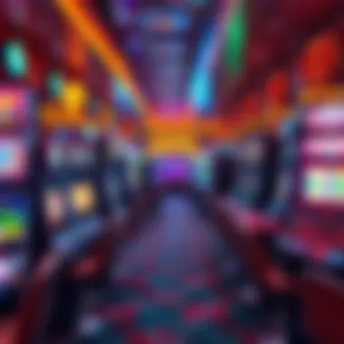 Exciting Gaming Experience at Eastside Cannery Vibrant gaming floor filled with various slot machines and table games