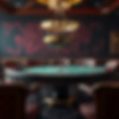 Luxurious poker table with premium materials