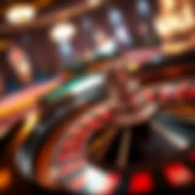 An engaging image of a roulette wheel in motion, capturing the thrill of chance.
