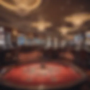 Luxurious gaming floor showcasing tables and slot machines