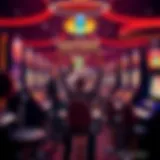 Incredible slot machine win celebration