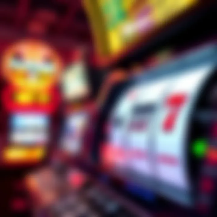 Close-up of a video poker machine showing a winning hand