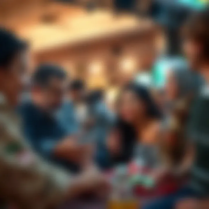 Community Connection through Bingo A diverse group of players enjoying an online bingo game together