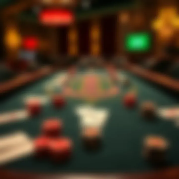 Engaging Blackjack Setup for Enthusiasts An inviting blackjack table complete with cards and chips