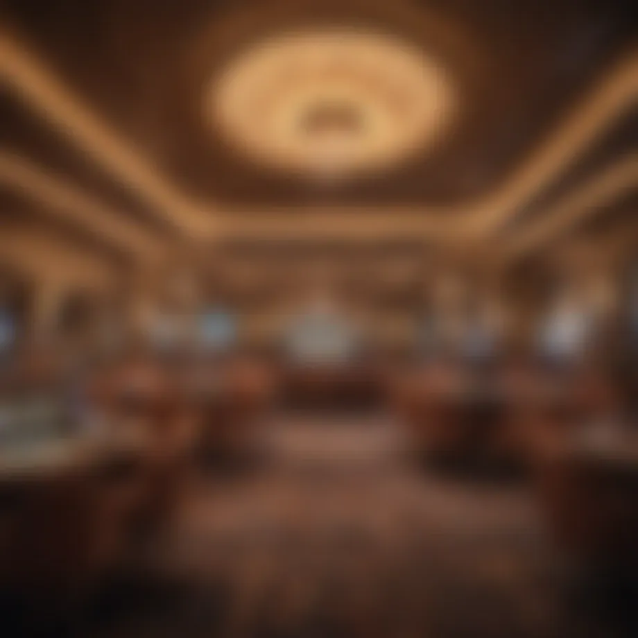 Luxurious interior design of the Wing Casino