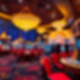 Luxurious casino interior showcasing vibrant gaming areas