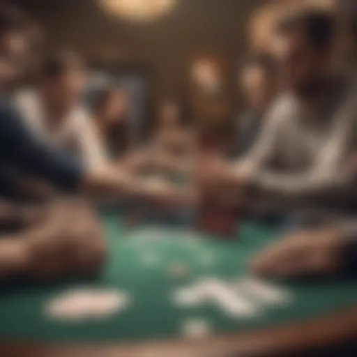 Dramatic poker scene showcasing high-stakes gameplay