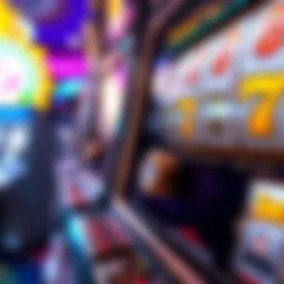 An intricate close-up of a gold pays slot machine showcasing bright symbols and the jackpot feature