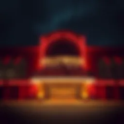 Exterior view of Hollywood Casino at night