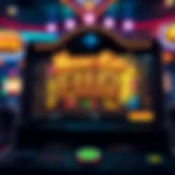 Visual representation of the House of Fun game interface highlighting the free spins feature