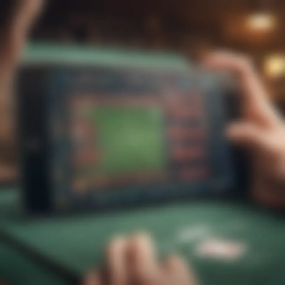 User interface of a sports betting app showcasing navigation features