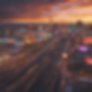 The Iconic Las Vegas Strip A vibrant view of the Las Vegas Strip showcasing iconic landmarks