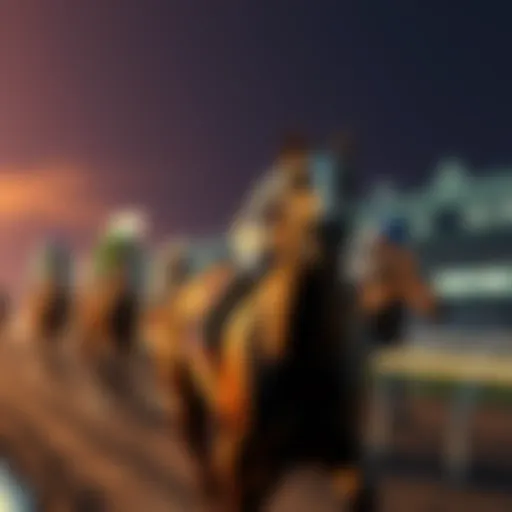 Thoroughbred racing at Belmont Park