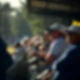 Excitement of the Masters Tournament Spectators enjoying the Masters tournament