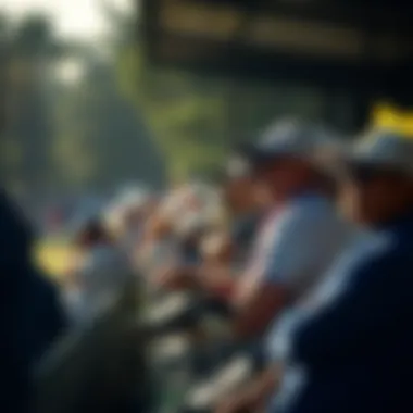 Excitement of the Masters Tournament Spectators enjoying the Masters tournament
