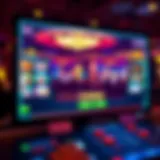 A virtual casino interface showcasing various online games