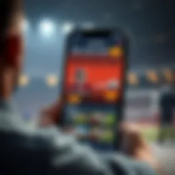 User interface of the FanDuel Sports App showcasing live betting options