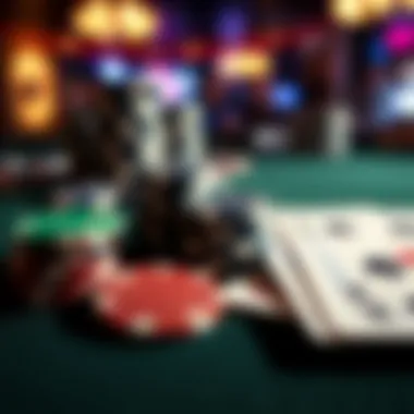 Essence of Competition in WPT A close-up of poker chips and cards on a table, symbolizing the essence of competition in a WPT play club.