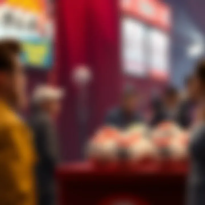 Illustration of a Powerball drawing event