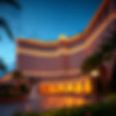 Exterior view of the Bellagio resort showcasing its iconic architecture