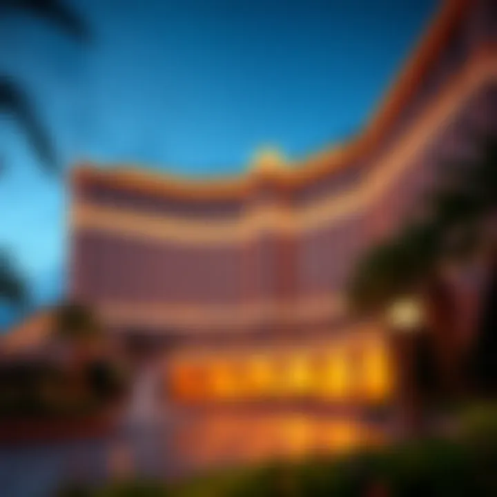 Exterior view of the Bellagio resort showcasing its iconic architecture