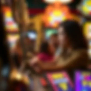 A player engaged with a gold pays slot machine, emphasizing excitement and anticipation