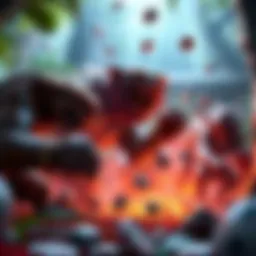 Dynamic gameplay scene from Rumble in the Jungle