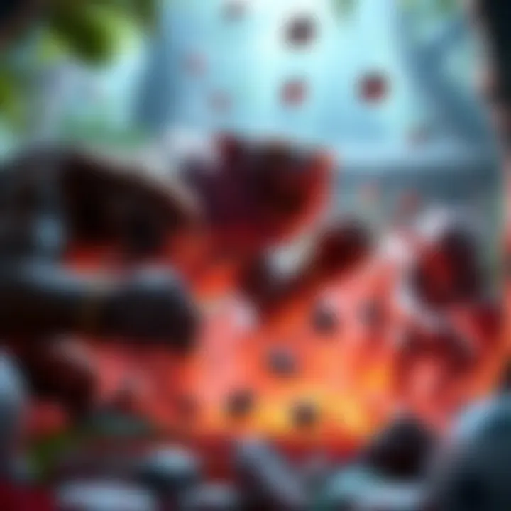 Dynamic gameplay scene from Rumble in the Jungle