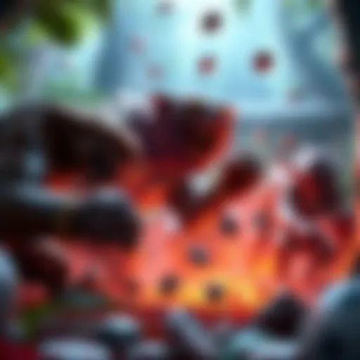 Exciting Gameplay in Rumble in the Jungle Slot Dynamic gameplay scene from Rumble in the Jungle