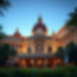 Exterior view of San Manuel Casino Resort showcasing its architectural beauty