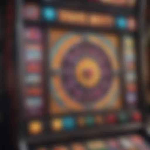 Close-up view of the vibrant graphics on the Shake Your Booty slot machine screen