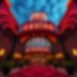 Glimpse of the grand entrance of Sky Mountain Casino