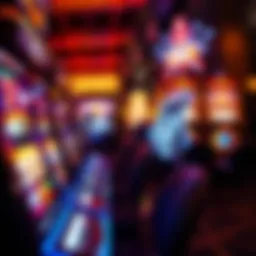 Vibrant jackpot celebration at a slot machine