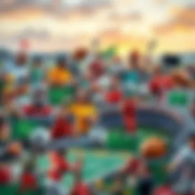 A collage of various sports symbols related to betting