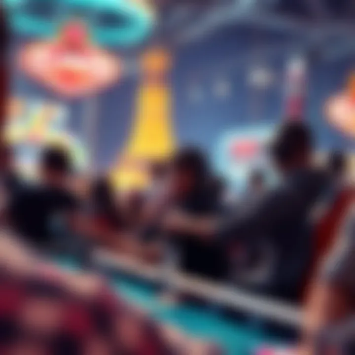 Engagement of Players at the Sting in Vegas Players engaged in the Sting in Vegas tournament