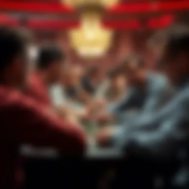 Intense Strategy in Texas Poker Events Players engaged in intense strategy during a Texas poker event