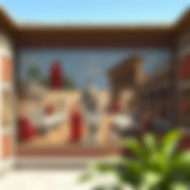 A mural illustrating daily life in Ancient Rome