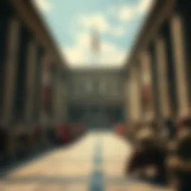 A depiction of the Roman Senate in session