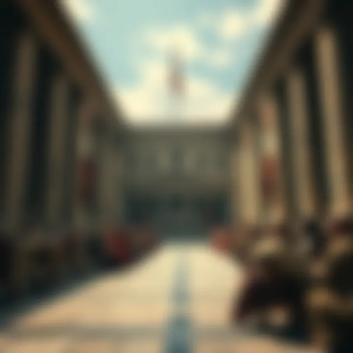 A depiction of the Roman Senate in session