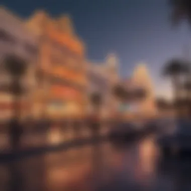 Historic Las Vegas Casino Developments A historic view of Las Vegas showcasing the early casino developments