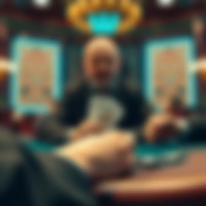 A visual representation of the psychological aspects influencing betting in poker