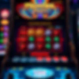 Detailed view of the Thunder Dragon slot machine's interface showcasing symbols and design