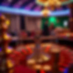 Illustration of various roulette betting options