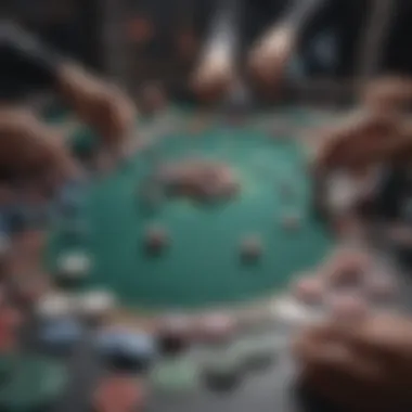 Strategic Chip Management A player strategically managing their Poker Stars chips during a game