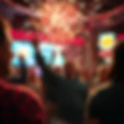 Celebration of a lottery win