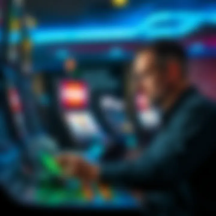 Strategy Analysis in Video Poker A thoughtful player analyzing video poker strategy on a digital device